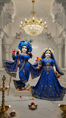swaroopa 16.5 inch Shri krishna Radha Sticker Self Adhesive Sticker(Pack of 1)