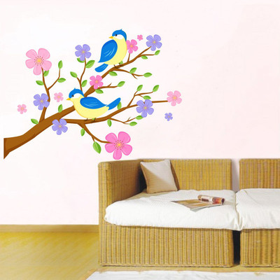 Décor Kraft 58 cm Bird with Tree Wall Sticker & Decal Self Adhesive Sticker(Pack of 1)