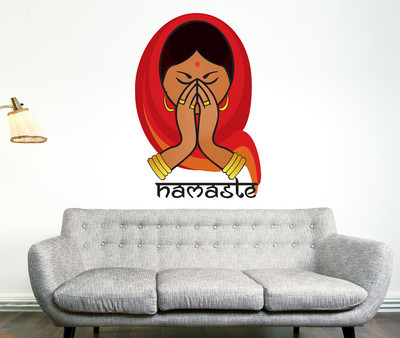 Wallme 60 cm Welcome Home | Non-Reusable Sticker Self Adhesive Sticker(Pack of 1)
