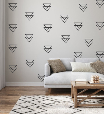 Inkfence 10 cm Triangle Patterns Modern Wall Sticker Self Adhesive Sticker(Pack of 1)