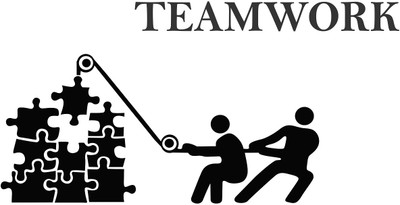 MIIKOR 80 cm Teamwork | Non-Reusable Stickers Self Adhesive Sticker(Pack of 1)