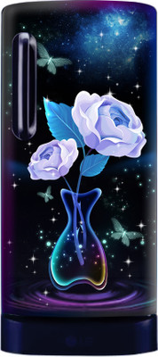 Ashtawalldecor 49 inch Fridge Single Door Wallpaper Sticker Wrap For Refrigerator (Size 24x49 inch) Self Adhesive Sticker(Pack of 1)