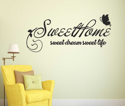 Vaalan 60 cm sweet home Swall sticker Removable Sticker(Pack of 1)