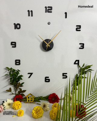 HomeDeal 60 cm Enjoy Family Wall Clock Removable Sticker(Pack of 1)