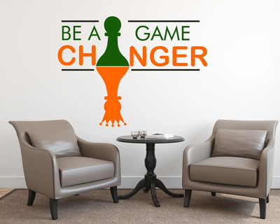 Wallme 70 cm Be a Changer | Non-Reusable Sticker Self Adhesive Sticker(Pack of 1)