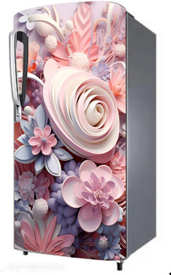 HDPrint 60 cm Single Door Refrigretor Single Door Fridge Sticker Wrap Sticker Self Adhesive Sticker(Pack of 1)