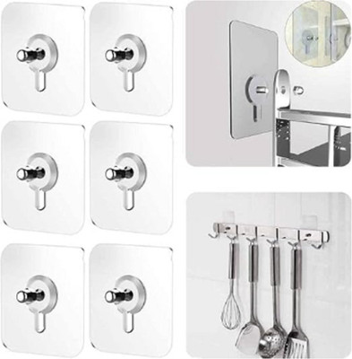 Shreejee 6 cm No-Drilling Waterproof Screw Free Stickers 10 pcs Self Adhesive Sticker(Pack of 10)