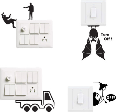 MY WALLORA 17 cm Switch Board Sticker For Home Decor Livingroom Self Adhesive Sticker(Pack of 1)