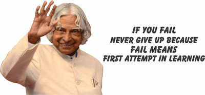 SR ENTERPRISE 1 cm learn quotes byA.P.J abdul kalam wall sticker(43x92) Self Adhesive Sticker(Pack of 1)