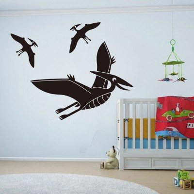 SnappyVinyl 43 cm Pterodacty Bird Dinosaur Wall Self Adhesive Sticker(Pack of 1)