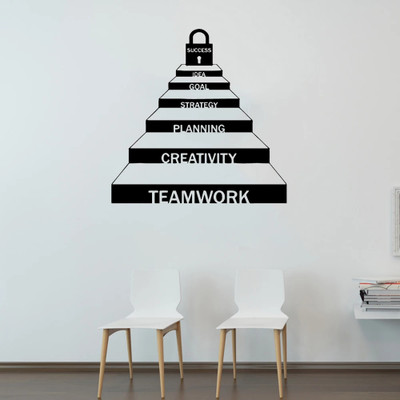 SnappyVinyl 30 cm Teamwork Cooperation Career Ladder Self Adhesive Sticker(Pack of 1)