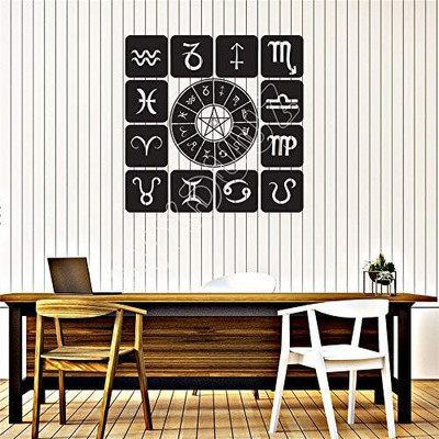 SnappyVinyl 58 cm Zodiac Set Icons Astrological Self Adhesive Sticker(Pack of 1)