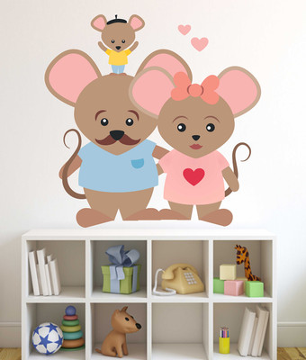 Wallzone 60 cm ANIMALS Removable Sticker(Pack of 1)