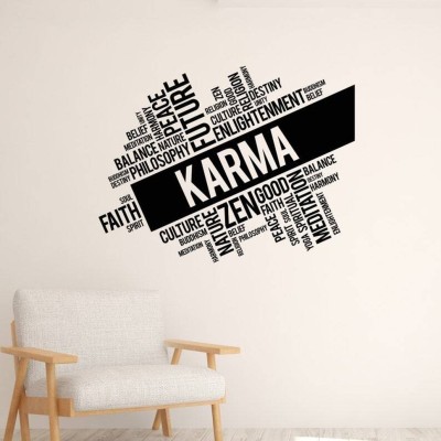 SnappyVinyl 27 cm Karma Wall Sticker PVC Vinyl Self Adhesive Sticker(Pack of 1)