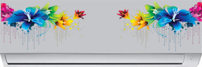 Happy Customise 47.5 cm Multicolor Abstract Split AC Self Adhesive Sticker(Pack of 1)