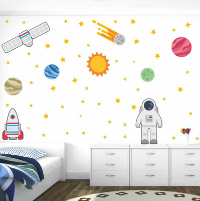 stylishdecor 60 cm m...sapace colour Self Adhesive Sticker(Pack of 1)