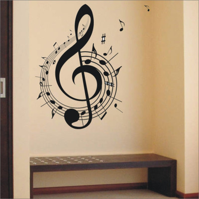SnappyVinyl 30 cm Music Wall Self Adhesive Sticker(Pack of 1)