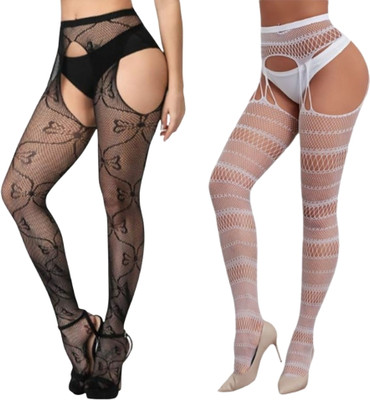 Neska Moda Women Lace Top Stockings