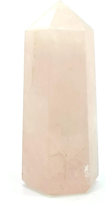Plus Value Rose Quartz Jumbo Healing Wand Obelisk Tower Polished Asymmetrical Crystal, Quartz Stone(Pink 196 g)