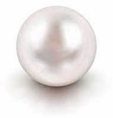 hoseki Natural Pearl Indu Ratna Moti Mukta 3.6ct stone Regular Round Crystal Stone(White 1 Pieces)