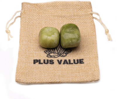 Plus Value serpentine-tumbled-50gm-jute-bag Regular Asymmetrical Crystal, Quartz Pebbles(Green 50 g)
