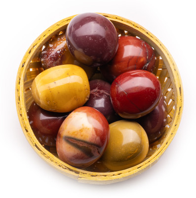 Plus Value Mookaite Jasper Tumbled Basket Polished Asymmetrical Crystal Pebbles(Multicolor 200 g)