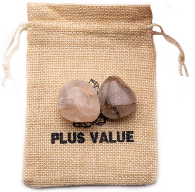 Plus Value lodolite-tumbled-50gm-jute-bag Regular Asymmetrical Crystal Pebbles(Multicolor 50 g)