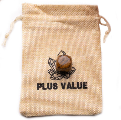 Plus Value Petrified Wood Pocket Stone Regular Asymmetrical Crystal, Quartz Stone(Brown 1 Pieces)
