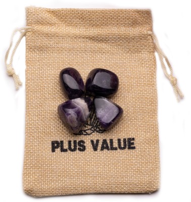 Plus Value amethyst-tumbled-50gram-jute-bag Regular Asymmetrical Crystal, Quartz Stone(Purple 50 g)