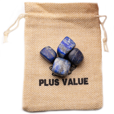 Plus Value lapis-lazuli-tumbled-50gram-jb Regular Asymmetrical Crystal Pebbles(Blue 50 g)