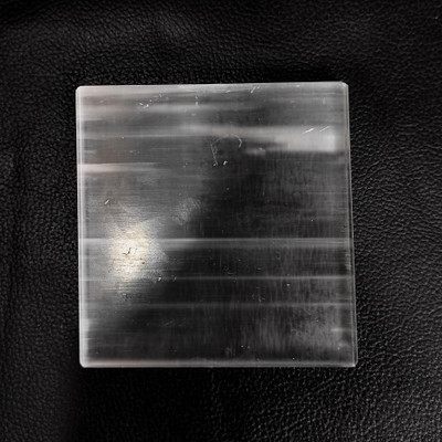 Plus Value Selenite Square Plane Charging Plate Polished Square Crystal Stone(White 1 Pieces)