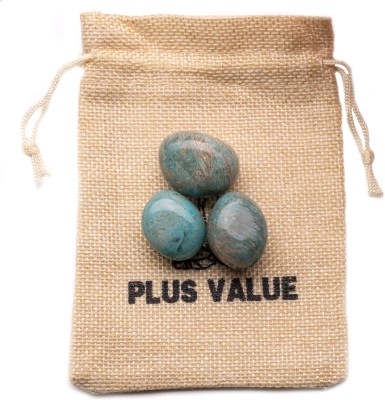 Plus Value Premium Amazonite Tumbled Stone Pebbles 50grams in Jute Bag Regular Asymmetrical Crystal Pebbles(Multicolor 50 g)