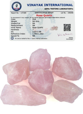 REIKI CRYSTAL PRODUCTS Natural Rose Quartz Rough Crystal Stone For Reiki /Crystal Healing 250gm Regular Asymmetrical Quartz, Crystal Stone(Pink 250 g)