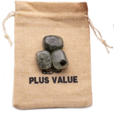 Plus Value Prehnite Tumbled Stone Pebbles 50grams in Jute Bag Regular Asymmetrical Crystal, Quartz Pebbles(Multicolor 50 g)