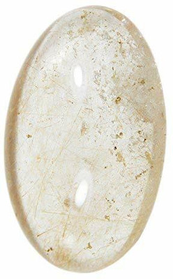 hoseki Golden Rutilated Quartz 43.0cts stone Regular Oval Crystal Stone(Multicolor 1 Pieces)