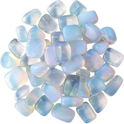 TREEMAISON OPALITE-TUMBLE-50GRAM Regular Round Crystal Stone(Blue 50 g)