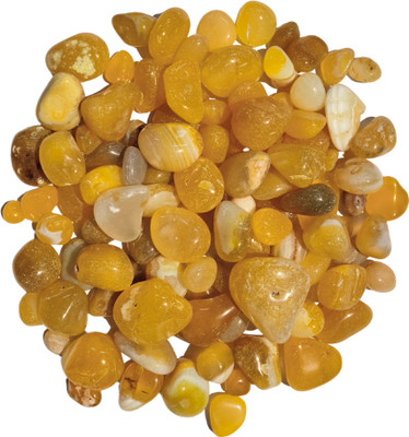 Privana Collections Yellow Onyx Decorative Stones 1.8kg | Healing Crystals for Decor Polished, Regular Oval, Round Onyx Pebbles(Yellow 1.8 kg)