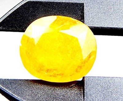 hoseki Yellow Sapphire 12.1Cts stone Regular Oval Crystal Stone(Yellow 1 Pieces)