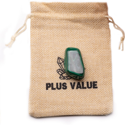 Plus Value Malachite Pocket Stone Regular Asymmetrical Crystal Stone(Green 1 Pieces)