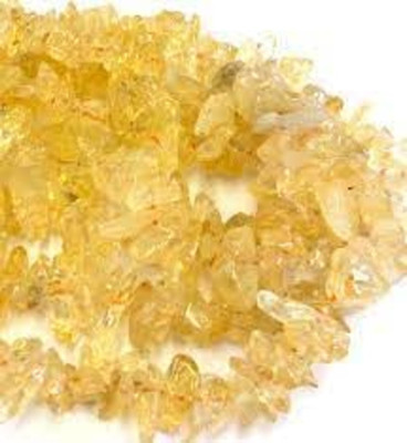 DIVINE CRYSTAL TREASURES Natural Pure Citrine Chips for Healing Meditation Engraved Round Crystal Pebbles(Yellow 100 g)