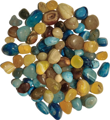Airzy Multicolor Onyx Stone 450g | Crystal for Vastu & Positive Energy Polished, Regular Oval, Round Onyx Pebbles(Multicolor 450 g)