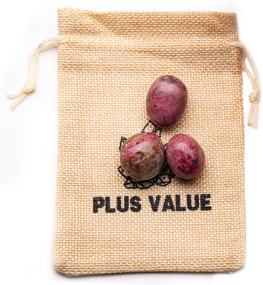 Plus Value rhodochrosite-tumbled-50gm-jute-bag Regular Oval Crystal Pebbles(Multicolor 50 g)