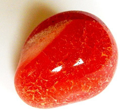 hoseki Banded Carnelian 105.7Cts Regular Asymmetrical Crystal Stone(Red 1 Pieces)