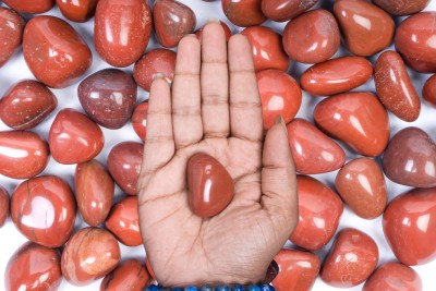 ARE Red Jasper Natural Healing Tumbled Stone Polished Oval Crystal Pebbles(Red 0.05 kg)