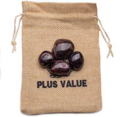 Plus Value premium-garnet-tumbled-50gram-jute-bag Regular Asymmetrical Crystal Pebbles(Brown 50 g)