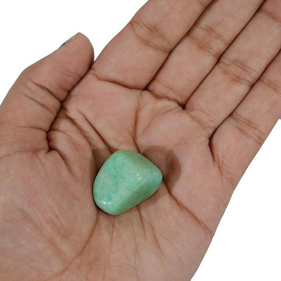 DEVAMA THE DIVINE Natural Single Amazonite Tumble Stone Raw Rough Stones Polished Asymmetrical Crystal Stone(Multicolor 45 g)