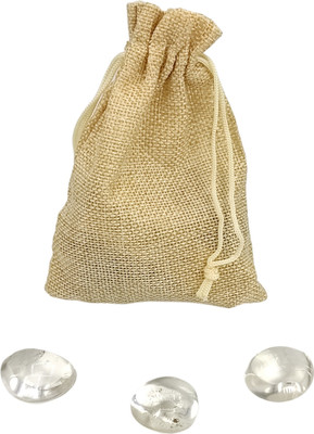 Plus Value clear-quartz-crystal-tumbled-50gram-jb Regular Asymmetrical Crystal Pebbles(White 50 g)