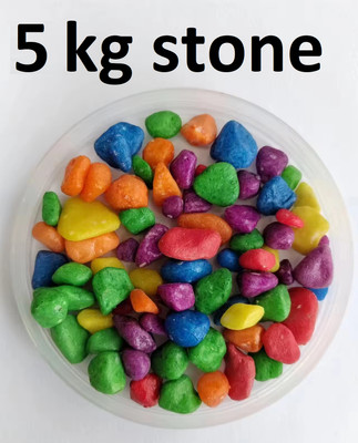 AFAST 5kg Multi Colored Asymmetrical Marbles/Pebbles/Stones Painted Asymmetrical Marble Stone(Multicolor 5 kg)