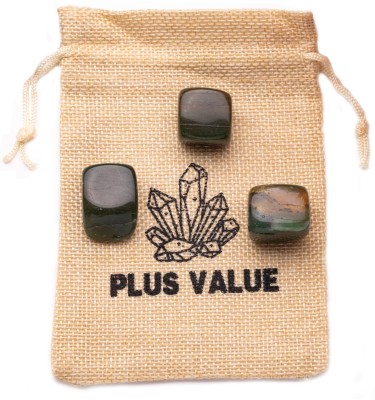 Plus Value green-jade-tumbled-50gram-jute-bag Regular Asymmetrical Crystal Pebbles(Green 50 g)