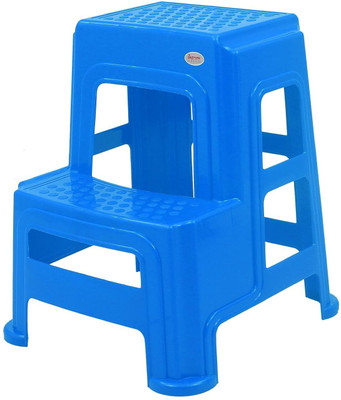 COMFORT Creation 2-Step HeavyDuty Plastic Multi Purpose Stool for Home,Office & Kitchen Use Outdoor & Cafeteria Stool(Blue, Pre-assembled)